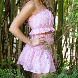 Pink Eyelet Set from Isabelle’s Cabinet size S/M